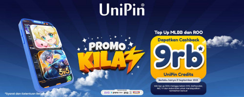 PROMO KILAT – Top Up MLBB dan ROO Cashback UniPin Credits 9rb!